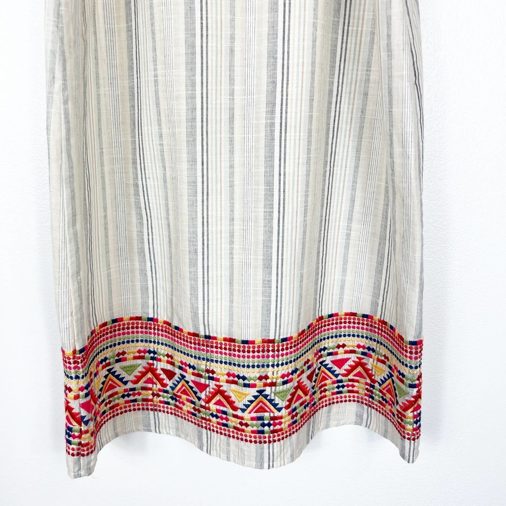 Savanna Jane Embroidered Boho Sleeveless Shift Dress Size Small - Picture 6 of 9
